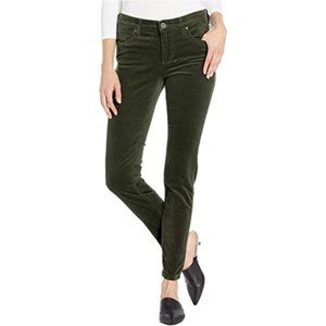 NWT KUT Diana Skinny size 12 green corduroy jeans
